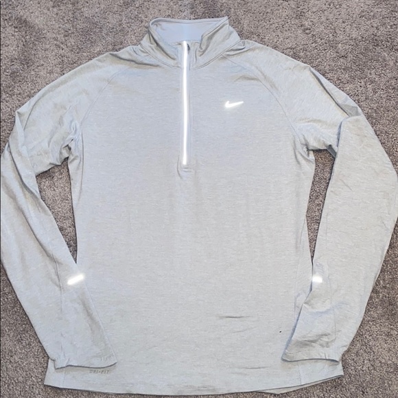 Nike Tops - Women’s Nike Medium Running grey half zip shirt